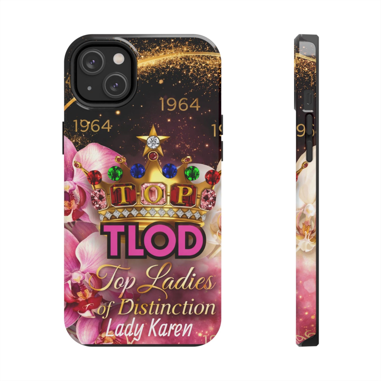 TLOD Crown Luxe Personalized Phone Case – Top Ladies of Distinction iPhone & Samsung Case | Custom Name Option