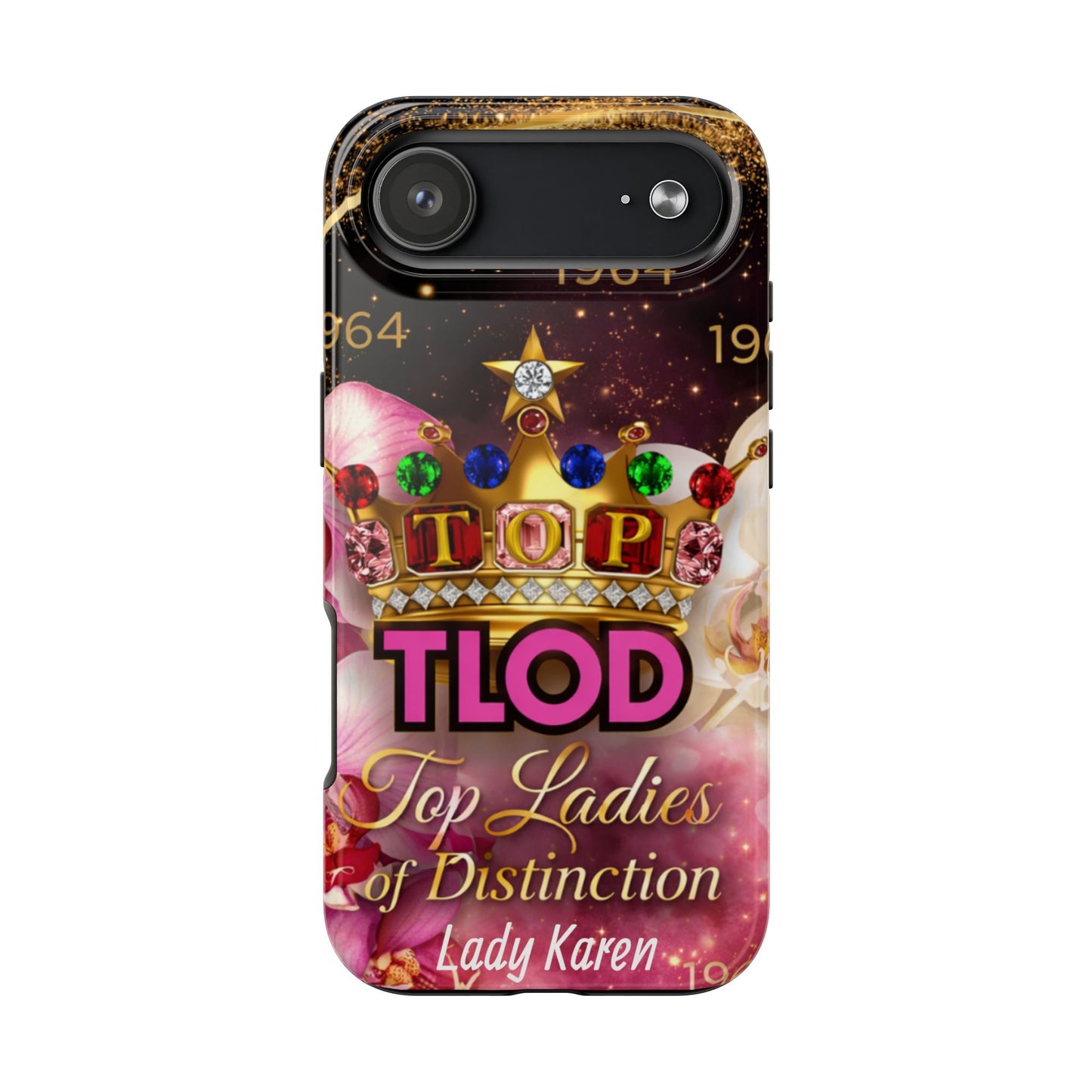 TLOD Crown Luxe Personalized Phone Case – Top Ladies of Distinction iPhone & Samsung Case | Custom Name Option