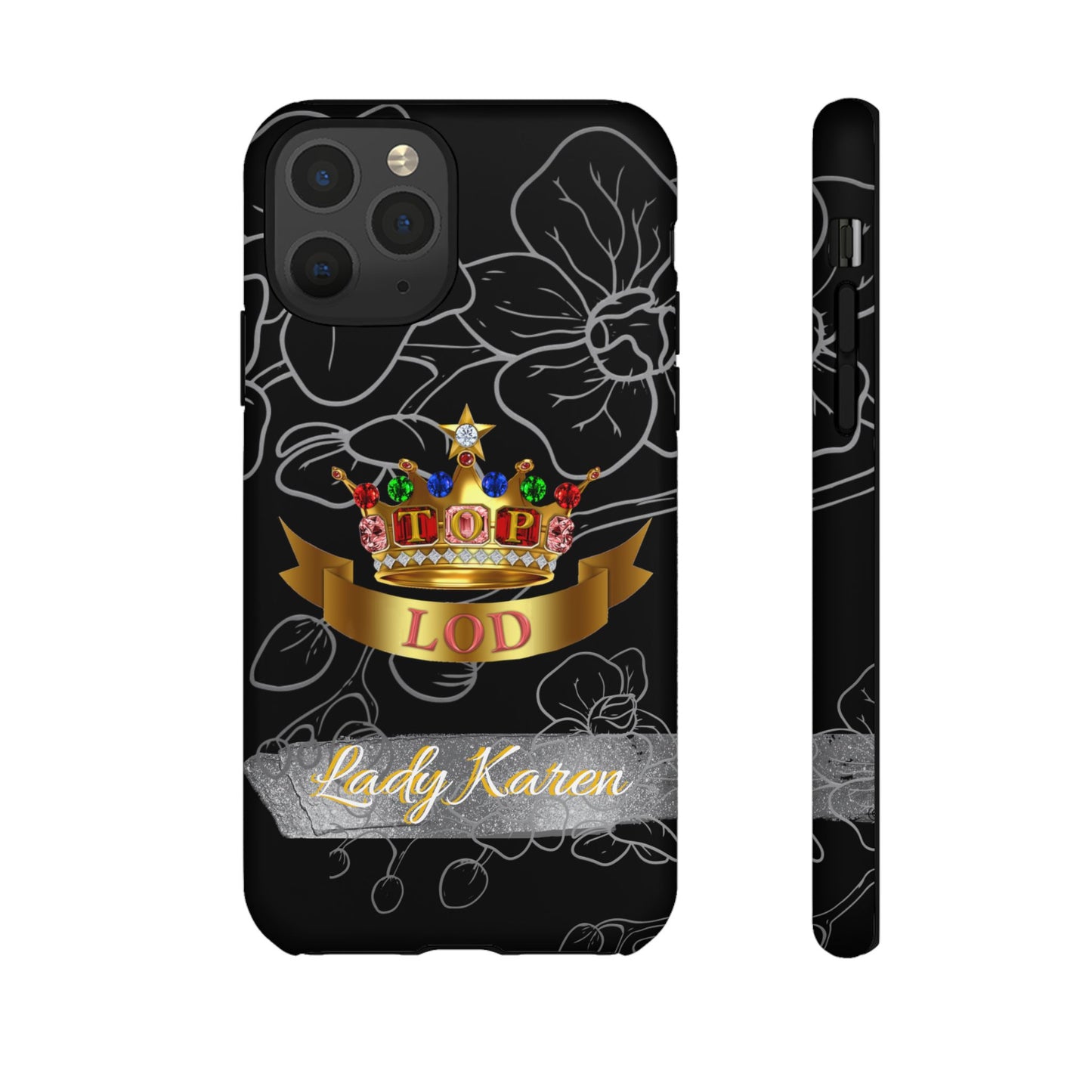 Top Ladies of Distinction, Inc. Black and Silver Phone Case