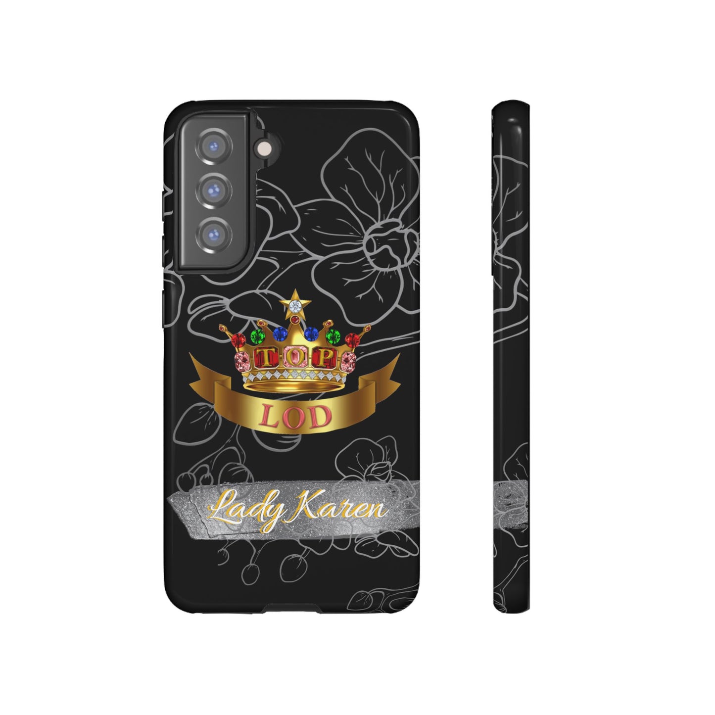 Top Ladies of Distinction, Inc. Black and Silver Phone Case