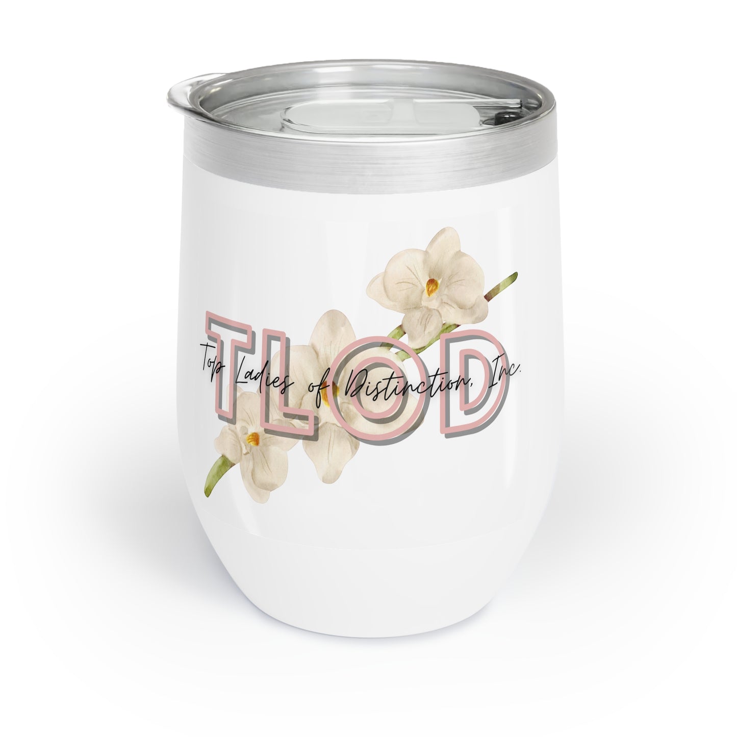 Chic Floral Wine Tumbler, Cute Gift for Wine Lovers, Personalized Drinkware, Birthday, Wedding, Housewarming, Outdoor Parties, Floral Design