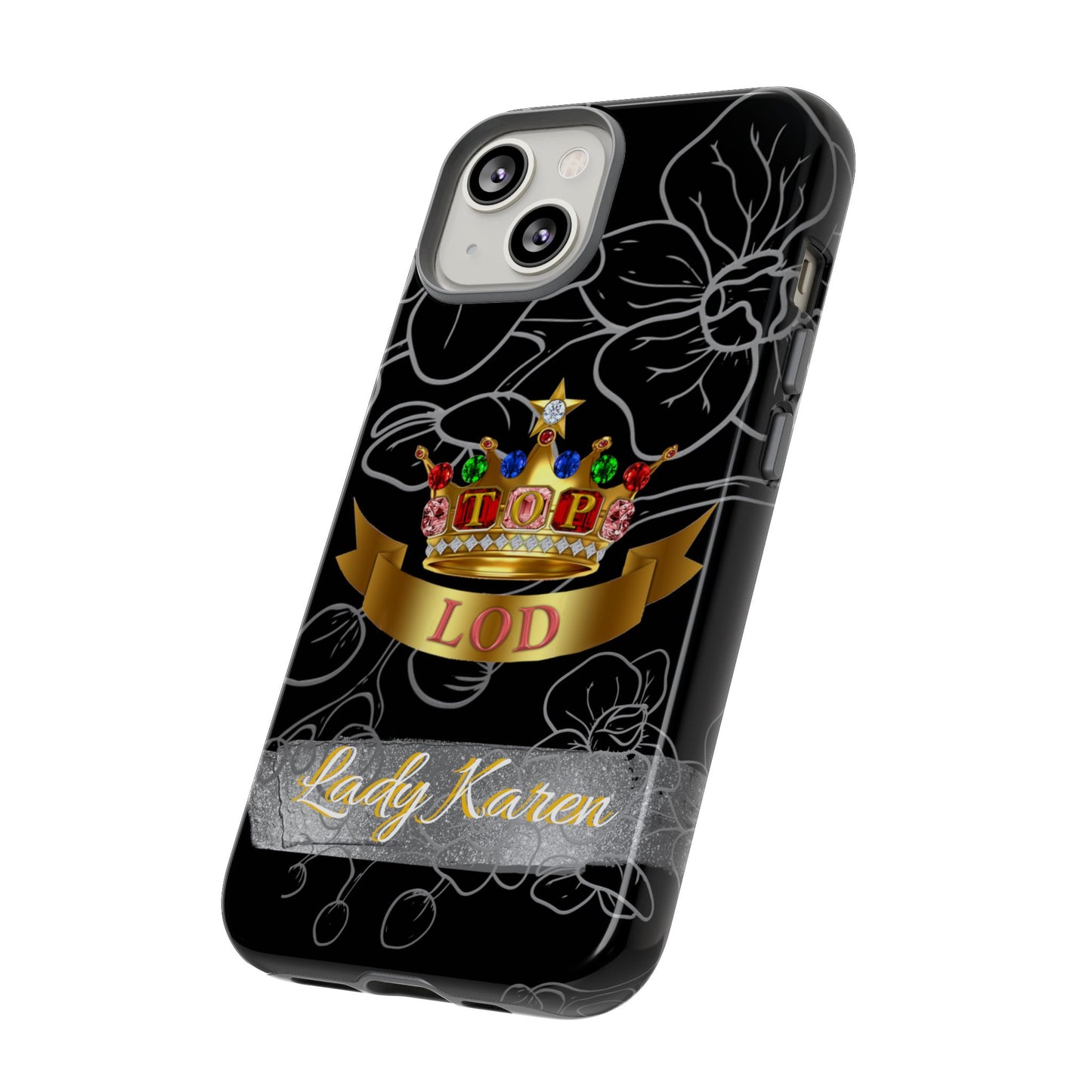 Top Ladies of Distinction, Inc. Black and Silver Phone Case