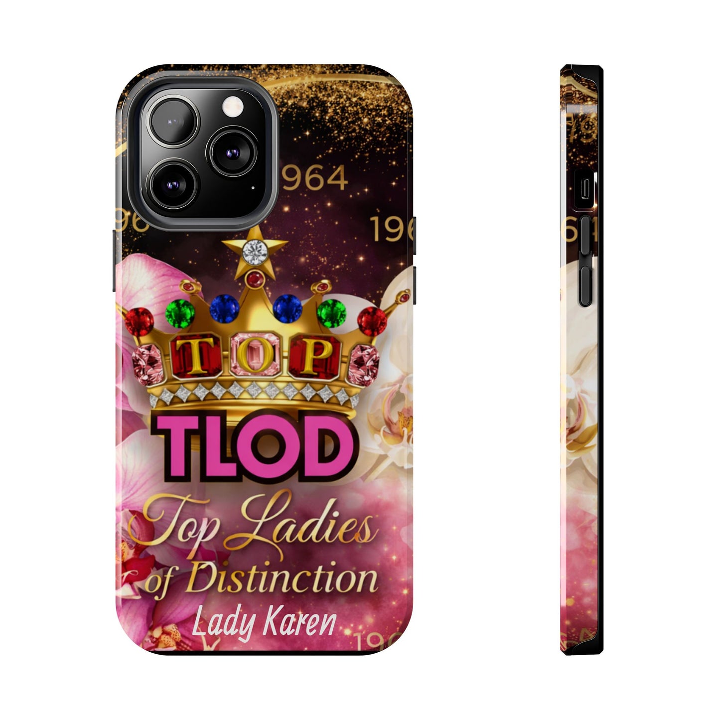 TLOD Crown Luxe Personalized Phone Case – Top Ladies of Distinction iPhone & Samsung Case | Custom Name Option