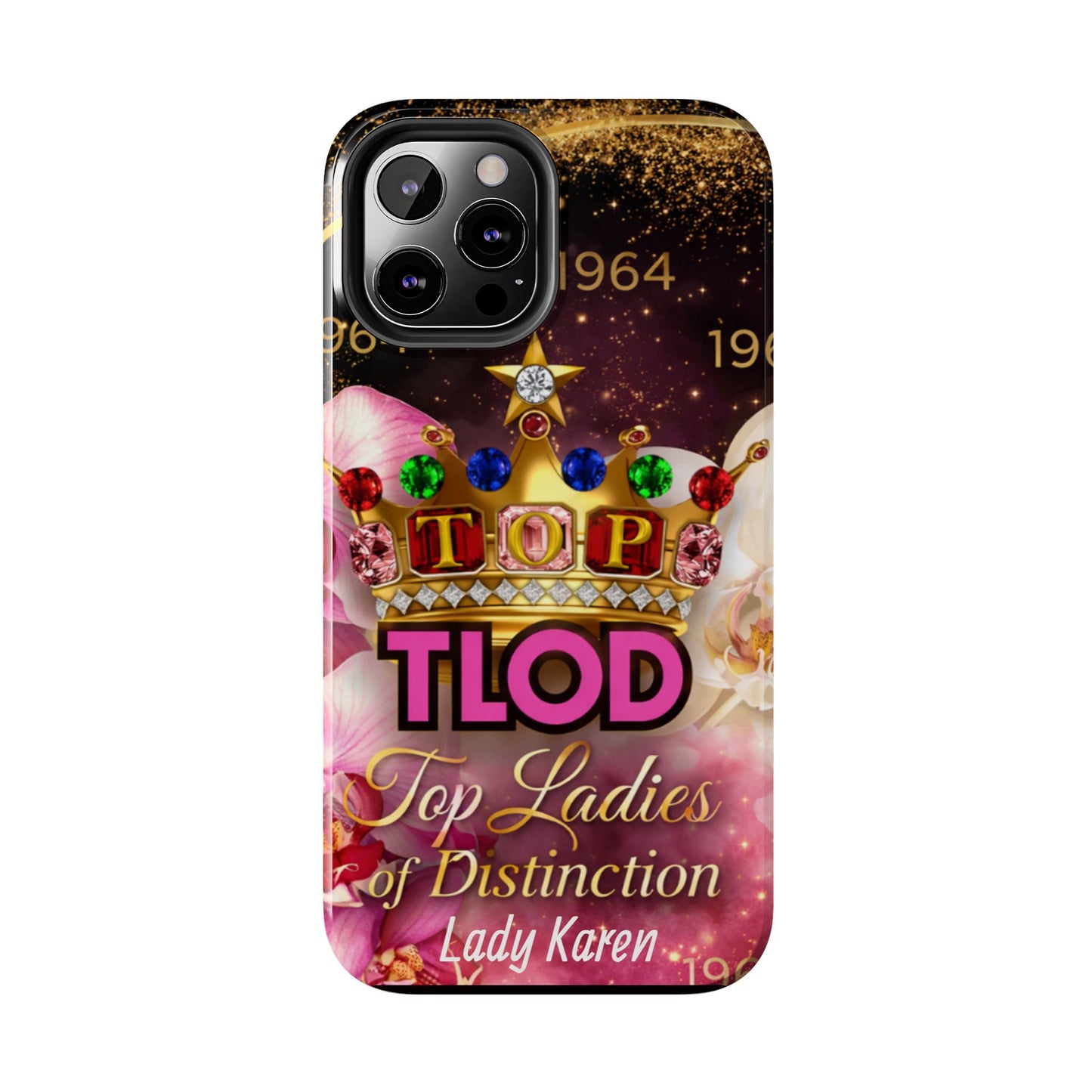 TLOD Crown Luxe Personalized Phone Case – Top Ladies of Distinction iPhone & Samsung Case | Custom Name Option