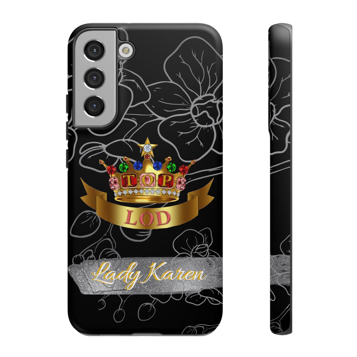 Top Ladies of Distinction, Inc. Black and Silver Phone Case