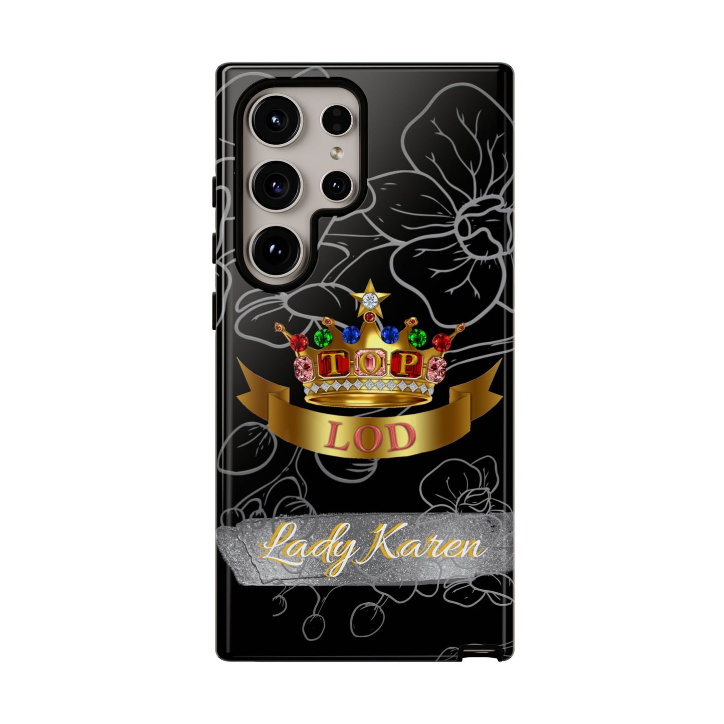 Top Ladies of Distinction, Inc. Black and Silver Phone Case