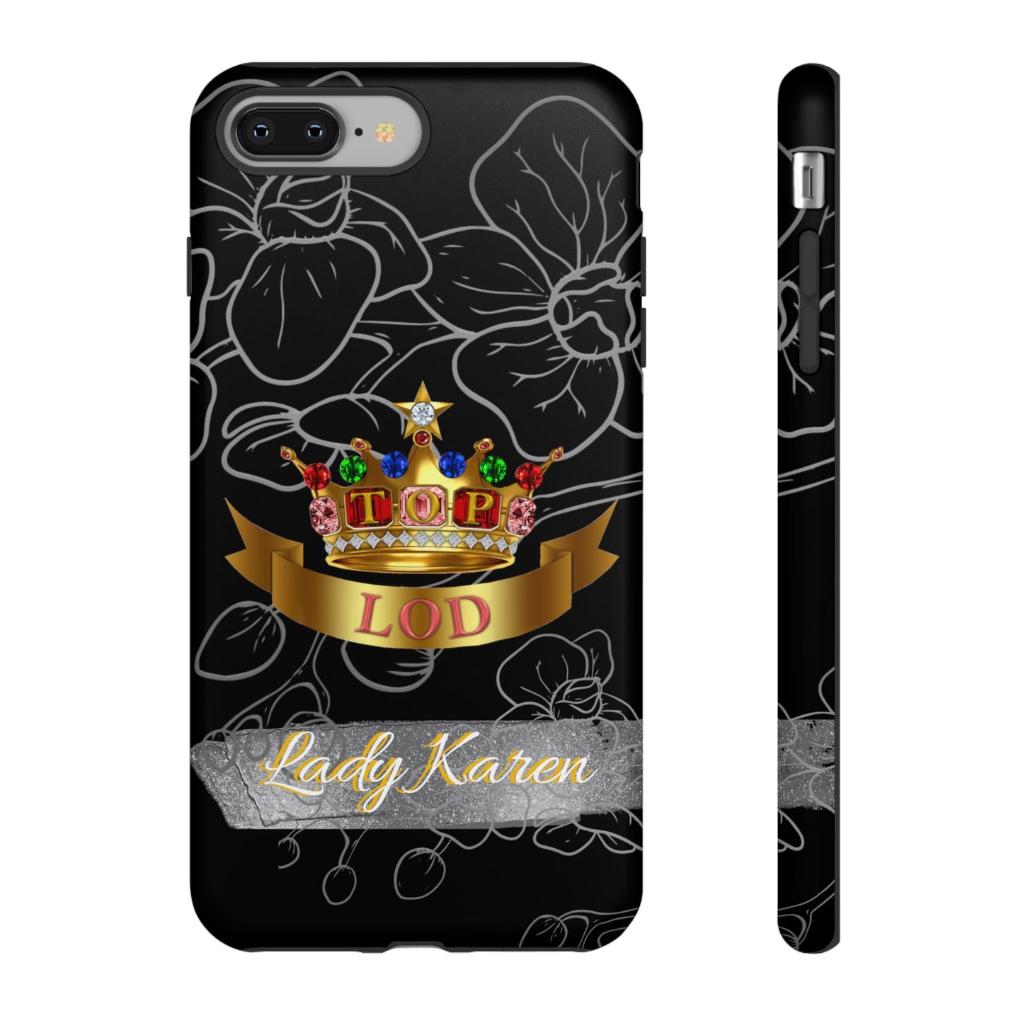 Top Ladies of Distinction, Inc. Black and Silver Phone Case