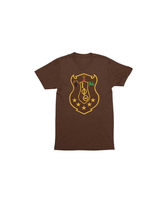 Iota Phi Theta® Classic Shield T-Shirt – Brown & Gold Heritage Edition