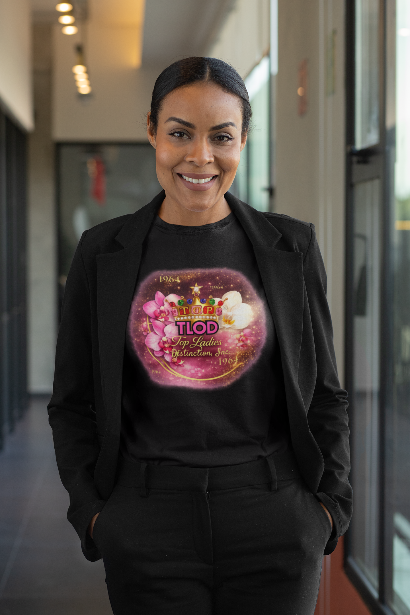 Top Ladies of Distinction T-Shirt – Elegant TLOD Crown Orchid Shirt | Founded 1964 Sisterhood Apparel
