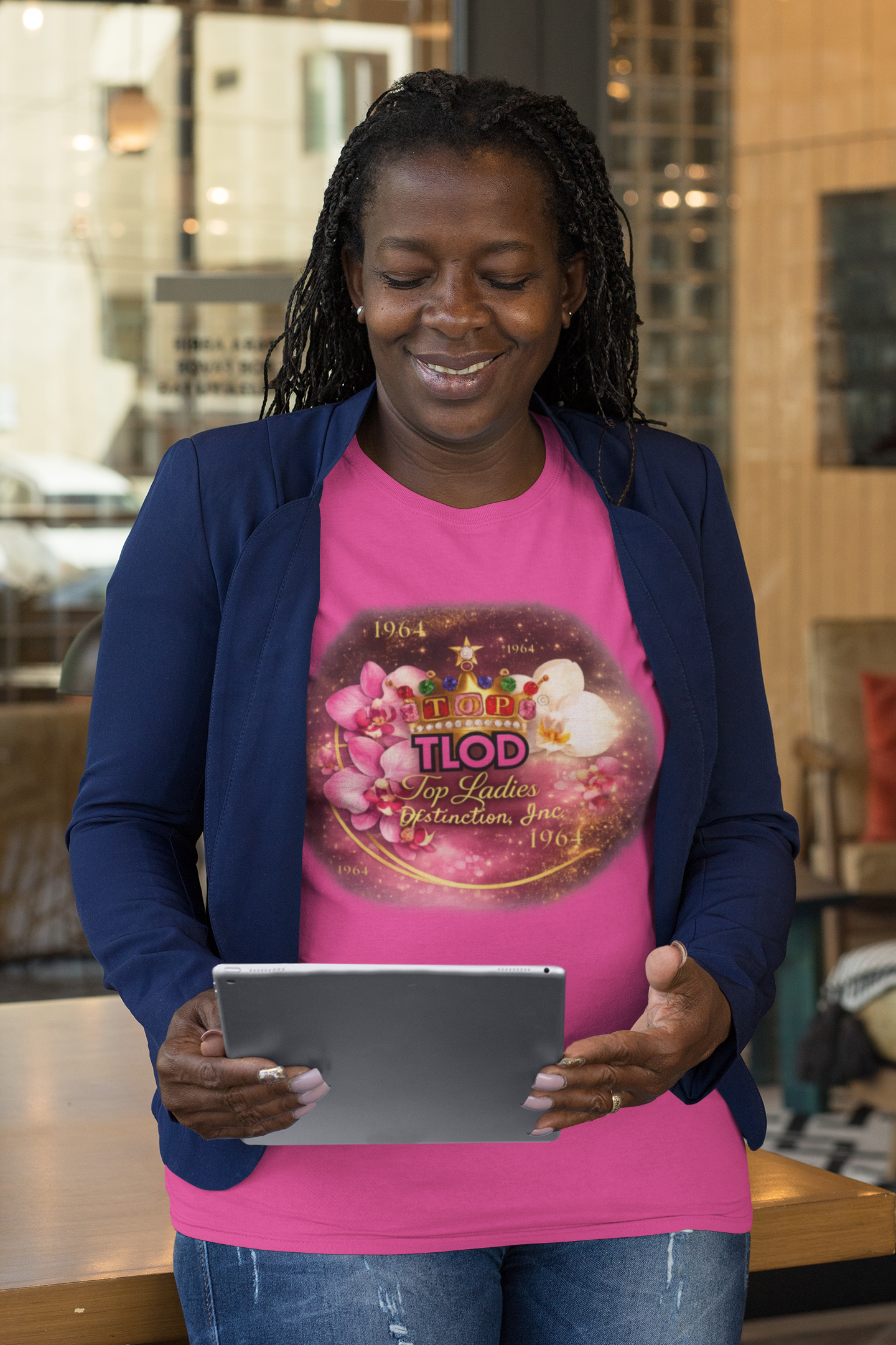 Top Ladies of Distinction T-Shirt – Elegant TLOD Crown Orchid Shirt | Founded 1964 Sisterhood Apparel