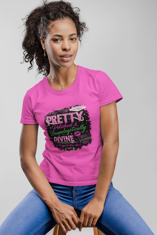 Pretty, Polished & Unapologetically Divine™ | 2026 Boule Las Vegas T-Shirt